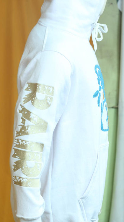 Secure The Bag (STB) Unisex Chenille Hoodie White (Pre Order Only)
